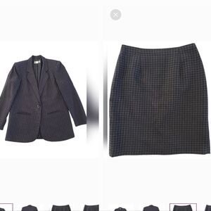 Nipon Studio Women's Suit Set Blazer and Skirt Plaid Size 6